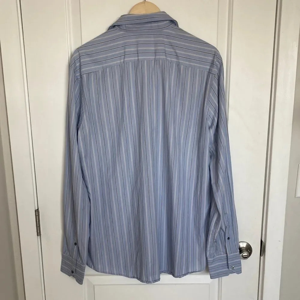 Lacoste Striped Men’s Button Down Dress Shirt - Picture 8 of 8